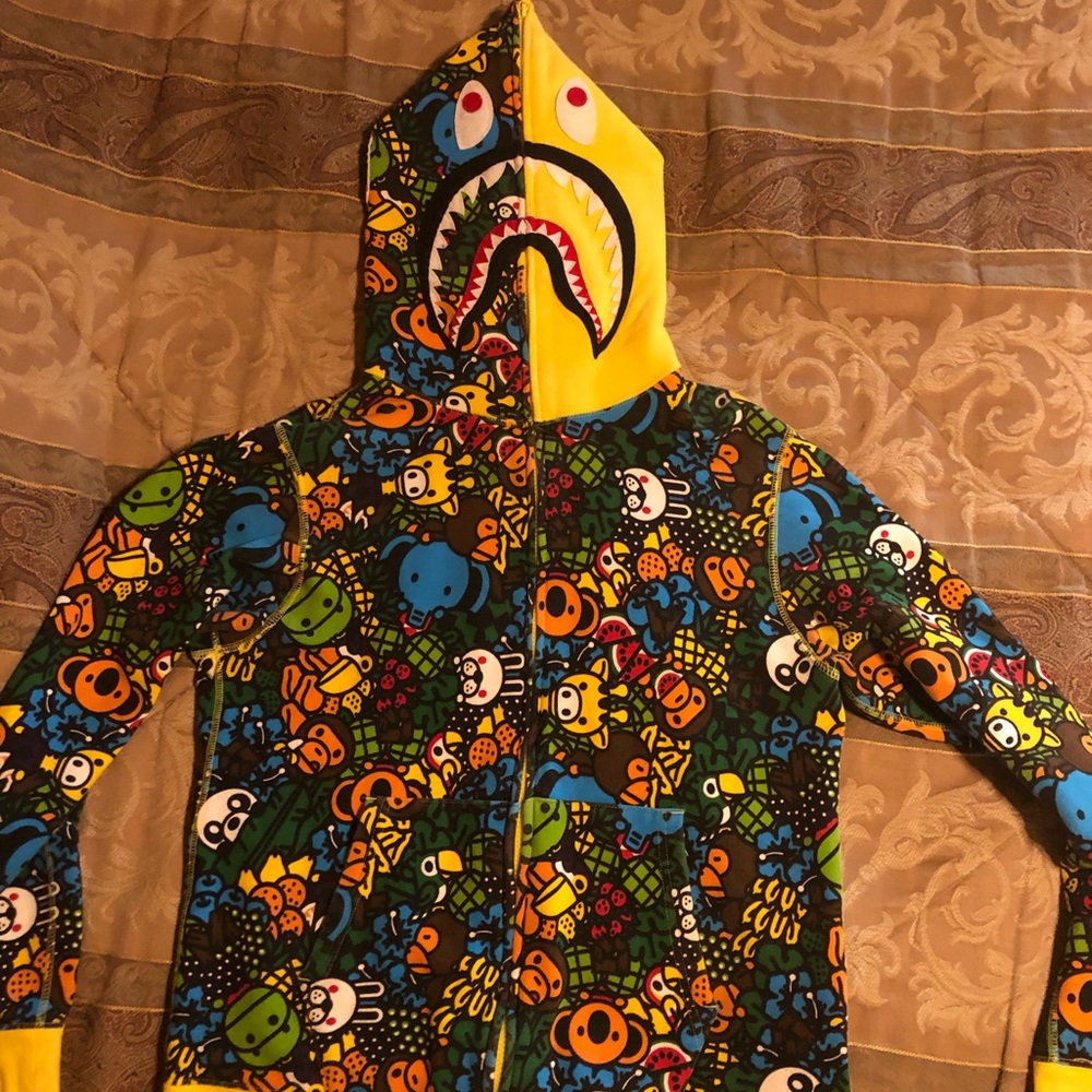 BAPE Baby Milo All Island Shark Full Zip Hoodie